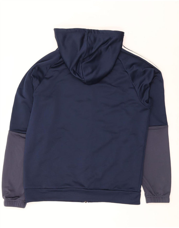 ADIDAS Herren-Kapuzenpullover mit Reißverschluss, UK 44/46, groß, Marineblau, Farbblock