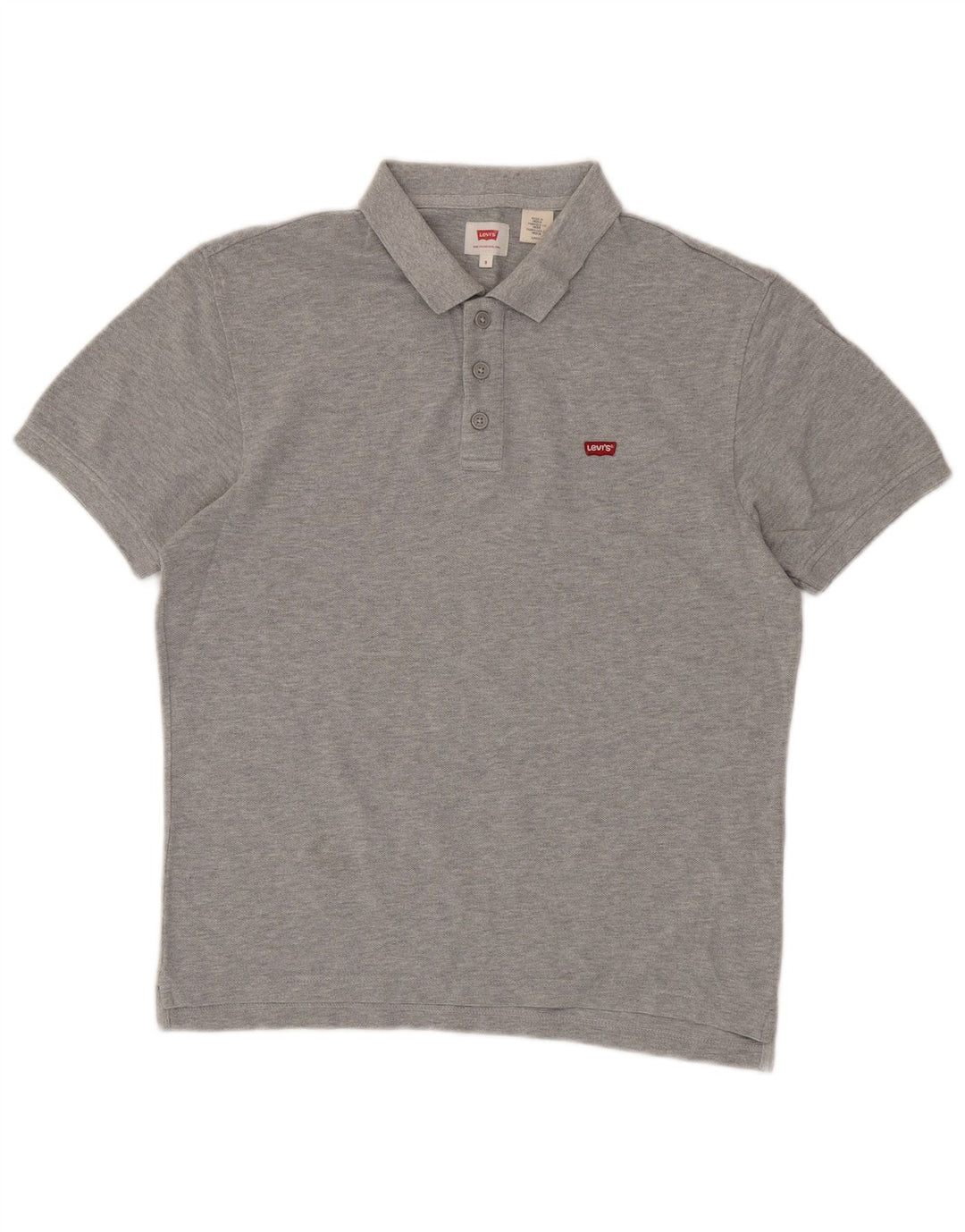 LEVI'S Herren-Poloshirt, kleine graue Baumwolle