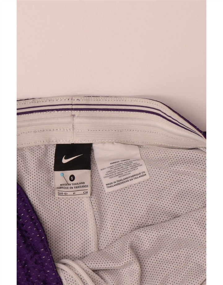 Nike Damen Dri Fit Sport Shorts US 4/6 Small Lila Polyester