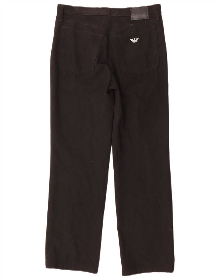 Armani Damen Gerade Freizeithose W27 L27 Schwarz