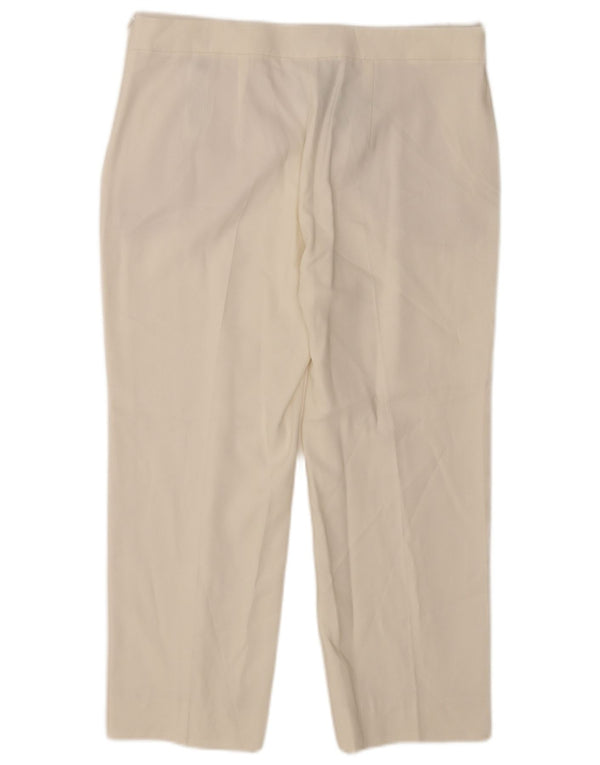 Massimo Dutti Damen Caprihose EU 42 Large W32 L23 Weiße Viskose