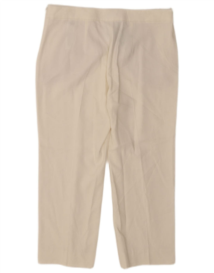 Massimo Dutti Damen Caprihose EU 42 Large W32 L23 Weiße Viskose