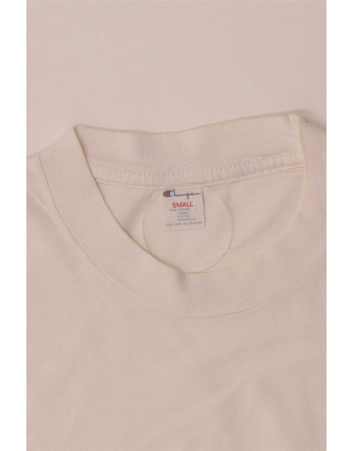 Champion Herren-T-Shirt mit Grafik, Größe S, weiße Baumwolle