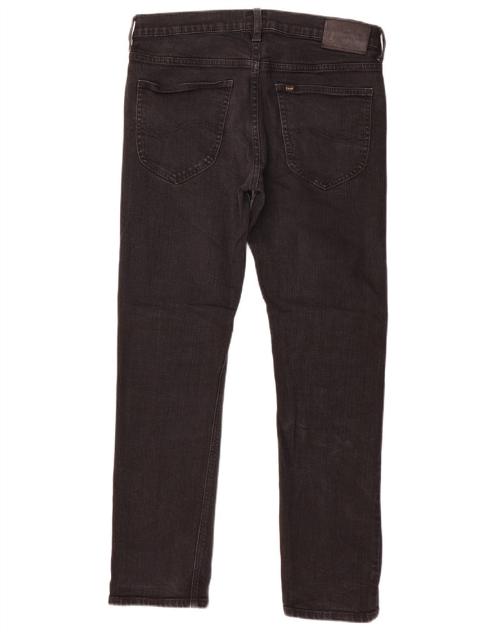 LEE Damen Daren Zip Fly Straight Jeans W31 L30 Schwarze Baumwolle