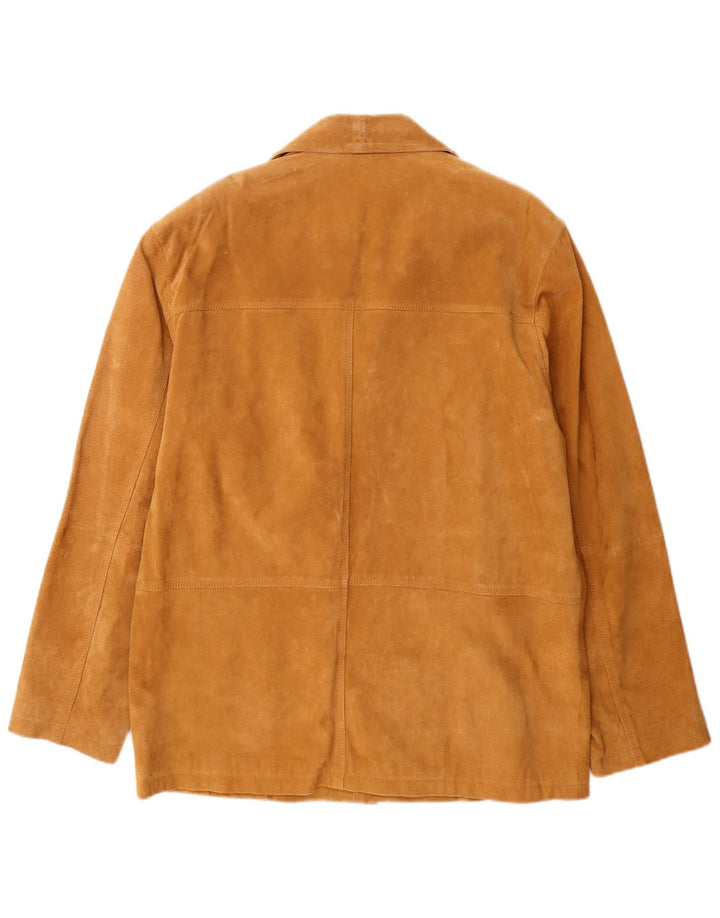 Henry Morell Herren Wildlederjacke IT 48 Mittelbraunes Leder