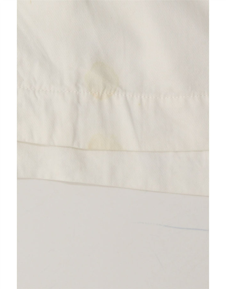 ZARA Womens Oversized Short Sleeve Shirt Blouse UK 10 Small White Lyocell