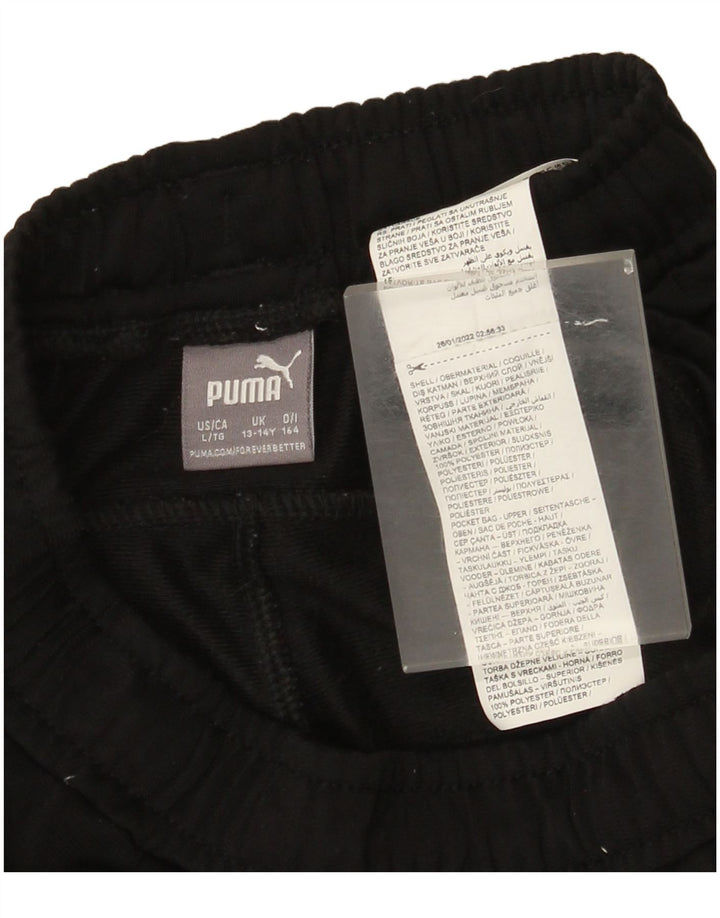 Puma Trainingshose für Jungen, 13–14 Jahre, schwarzes Polyester