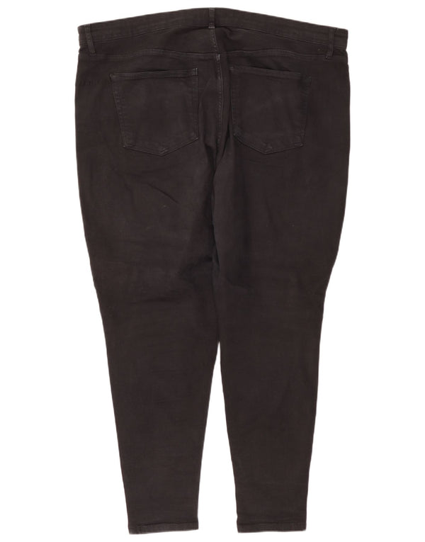 Topshop Damen Jamie Slim Jeans UK 26 3XL W44 L28 Schwarz Baumwolle