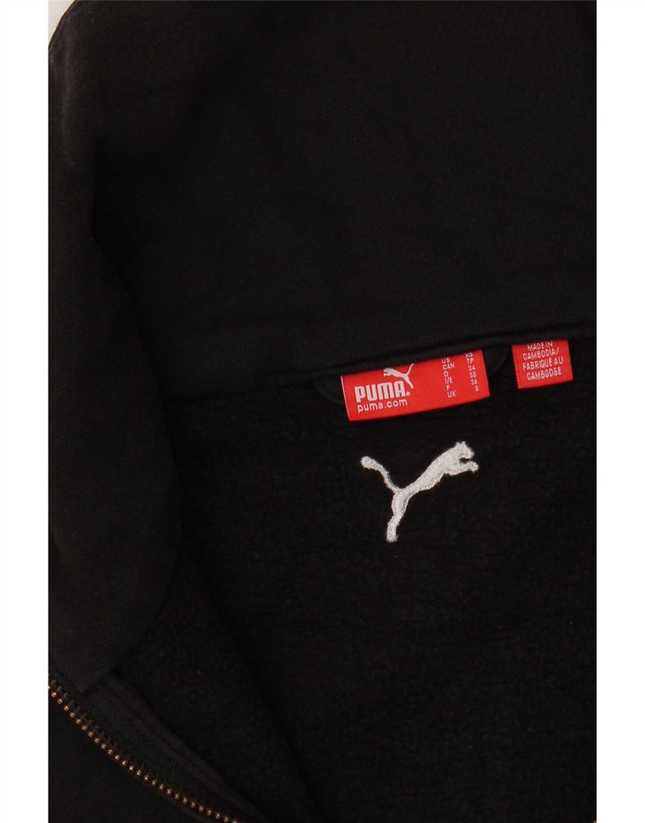 Puma Womens Graphic Trainingsanzug Top Jacke UK 8 Small Schwarz