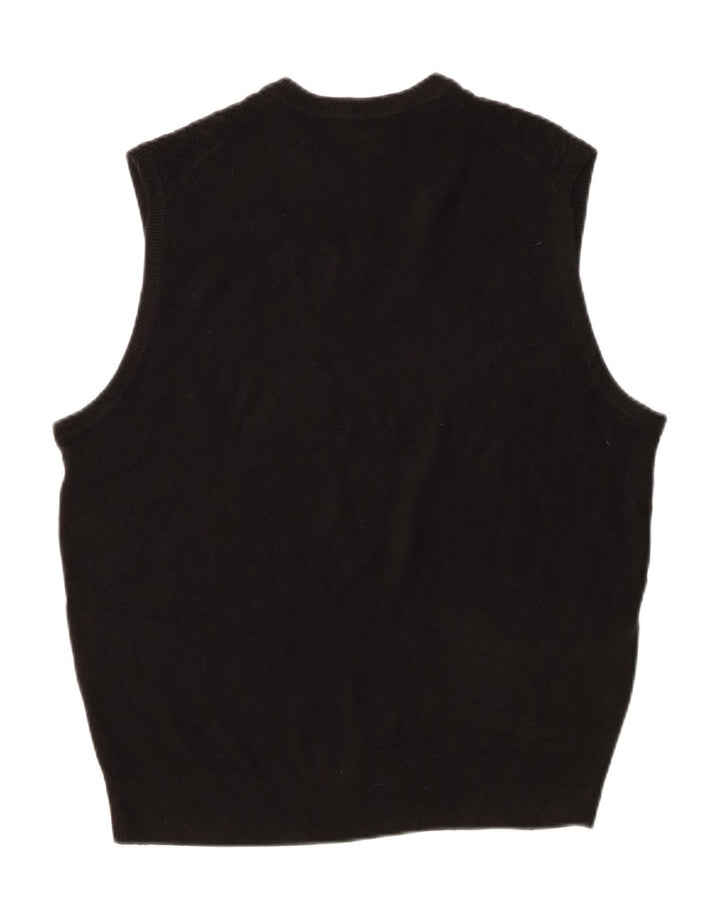 DOCKERS Mens Vest Tank Top Large Black Acrylic Vintage Dockers and Second-Hand Dockers from Messina Hembry 