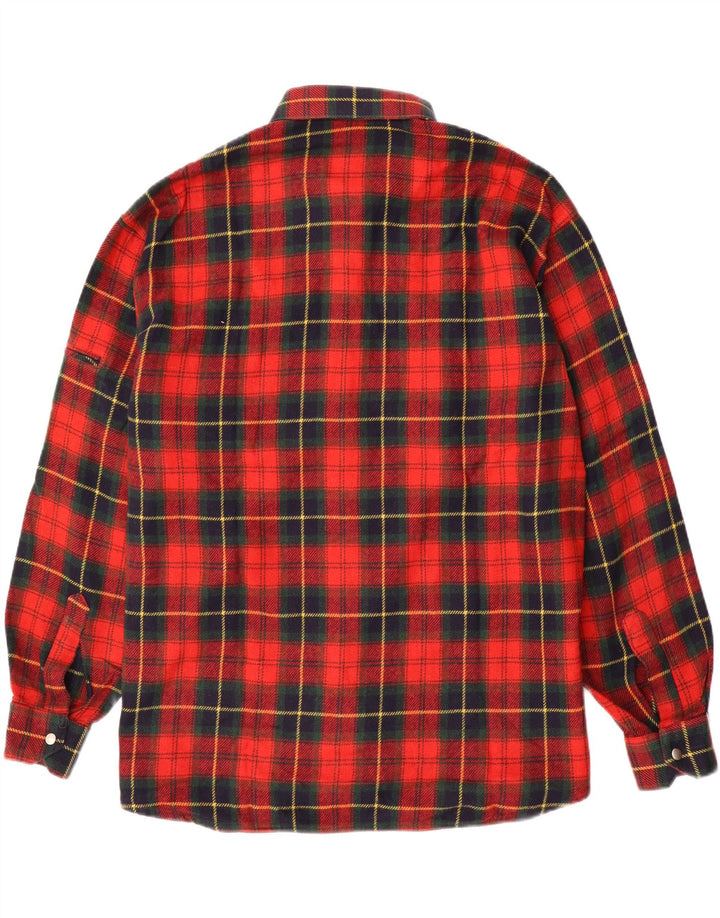 Vintage Herren Flanellhemd 2XL rot kariert