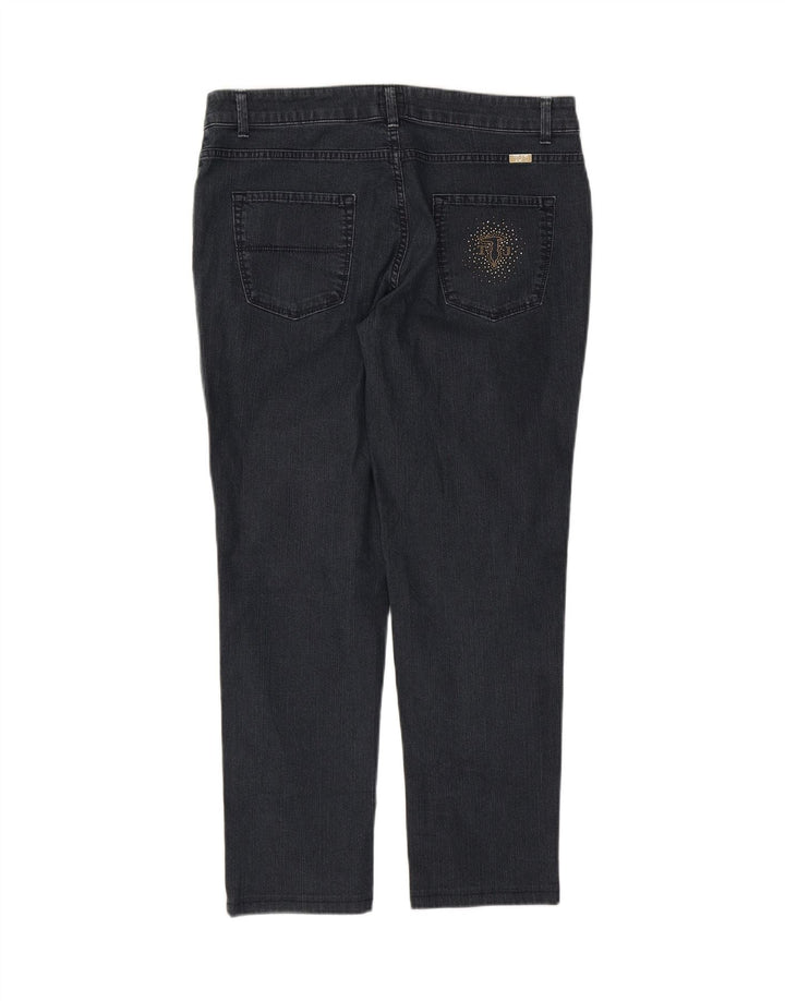 TRUSSARDI Womens Straight Jeans W33 L27 Navy Blue Cotton