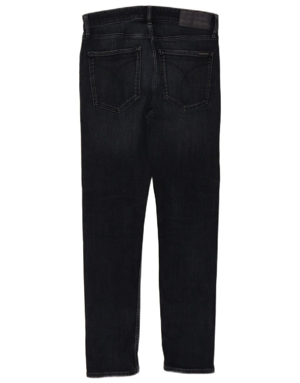 Calvin Klein Mens Skinny Jeans W32 L30 Navy Blue Cotton
