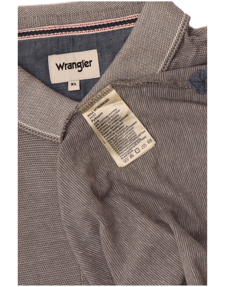 WRANGLER Herren Poloshirt XL Grau Baumwolle