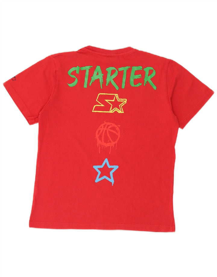 Starter T-Shirt mit Grafik für Jungen, 13–14 Jahre, rote Baumwolle