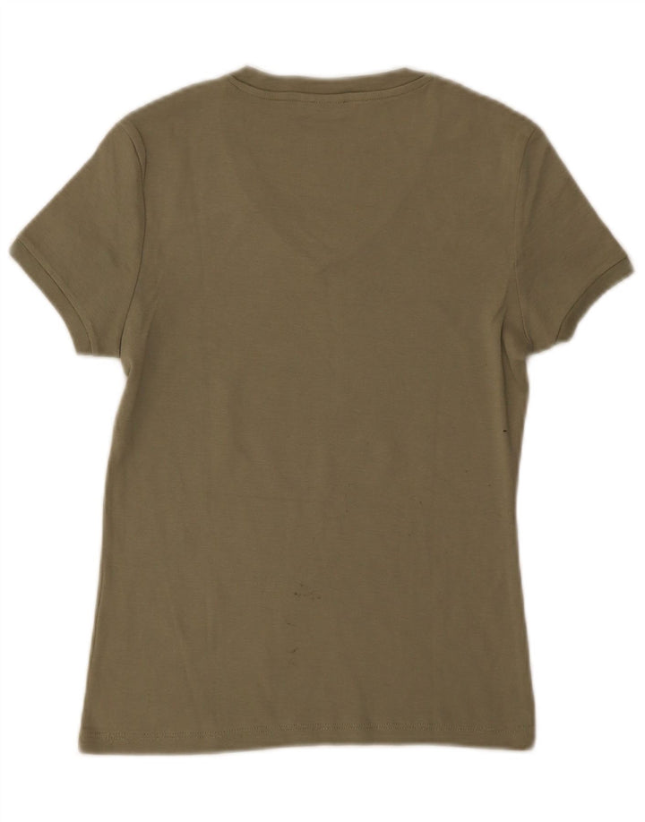 Invicta Damen T-Shirt Top UK 8 Small Khaki Baumwolle
