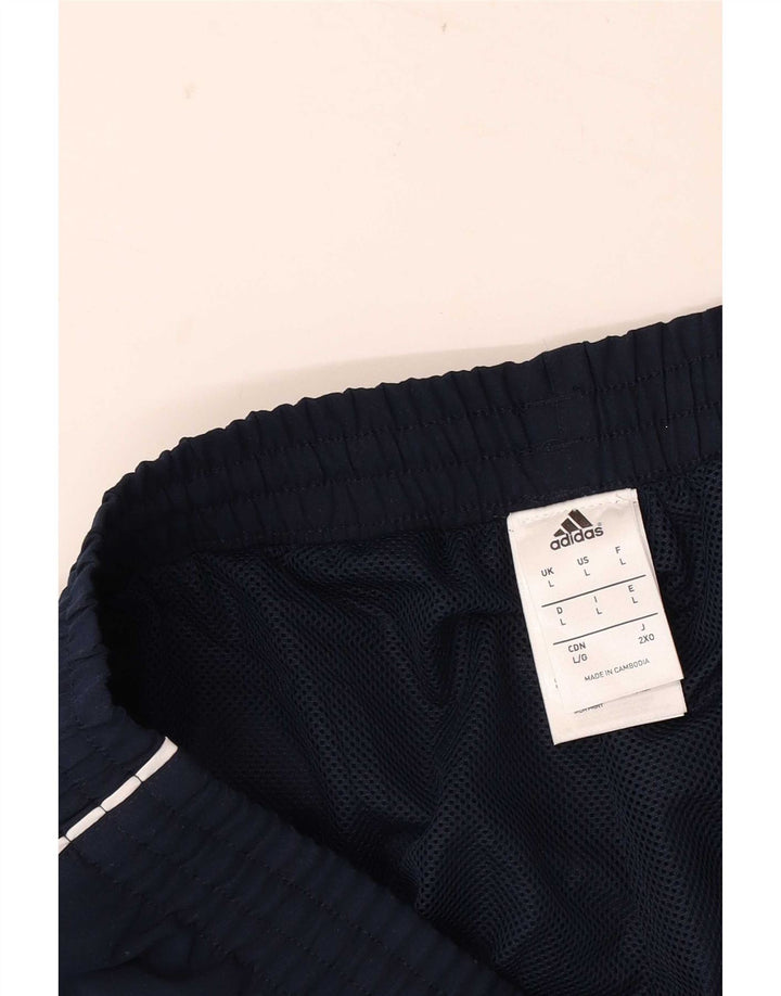 Adidas Herren-Trainingsanzug mit Grafik, Größe L, Marineblau, Polyester