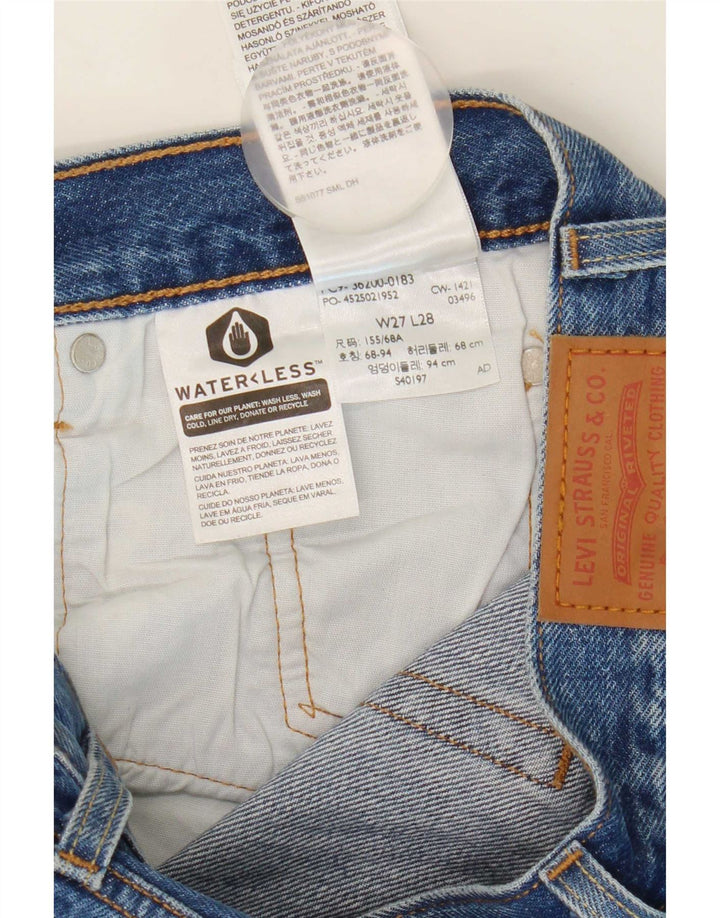 Levi's Damen 501 Straight Jeans W27 L29 Blaue Baumwolle