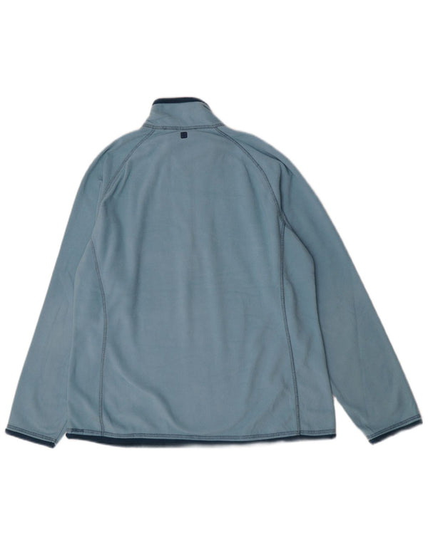 Mountain Warehouse Damen-Fleecepullover mit Reißverschluss am Kragen, UK 18, XL, Blau, Sport