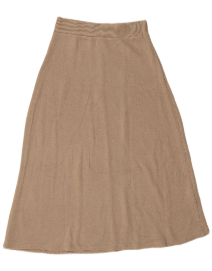 Zara Damen-Strickrock, ausgestellt, Größe S, W26, Beige Viskose