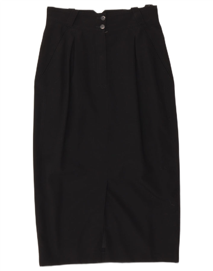 LAUREL Damen Midirock EU 38 Medium W28 Schwarze Wolle