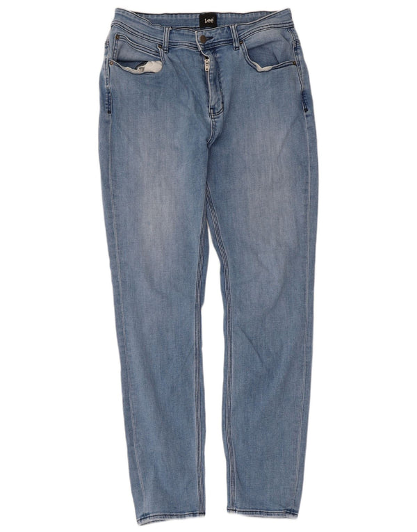 Lee Damen Slim Jeans W34 L30 Blaue Baumwolle