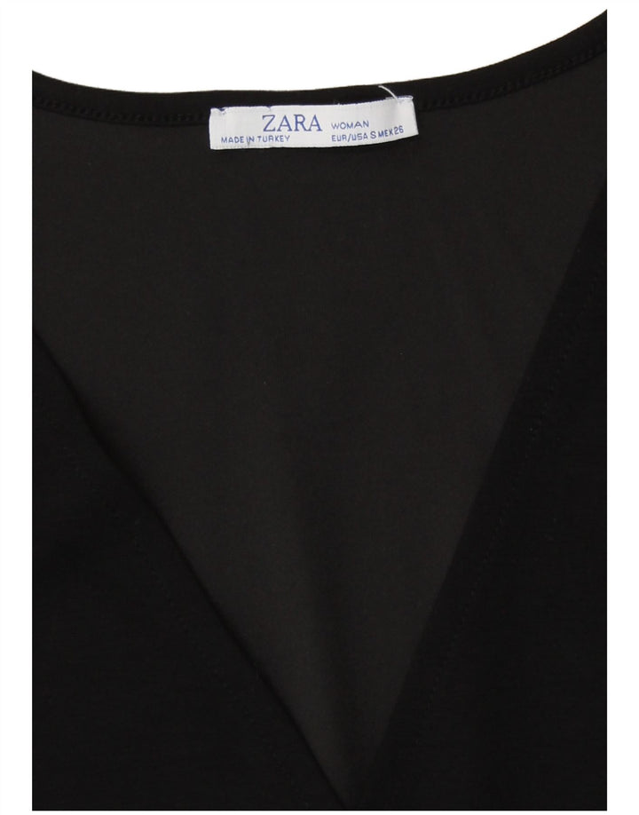 Zara Damen Regular Basic Kleid UK 10 Small Schwarz