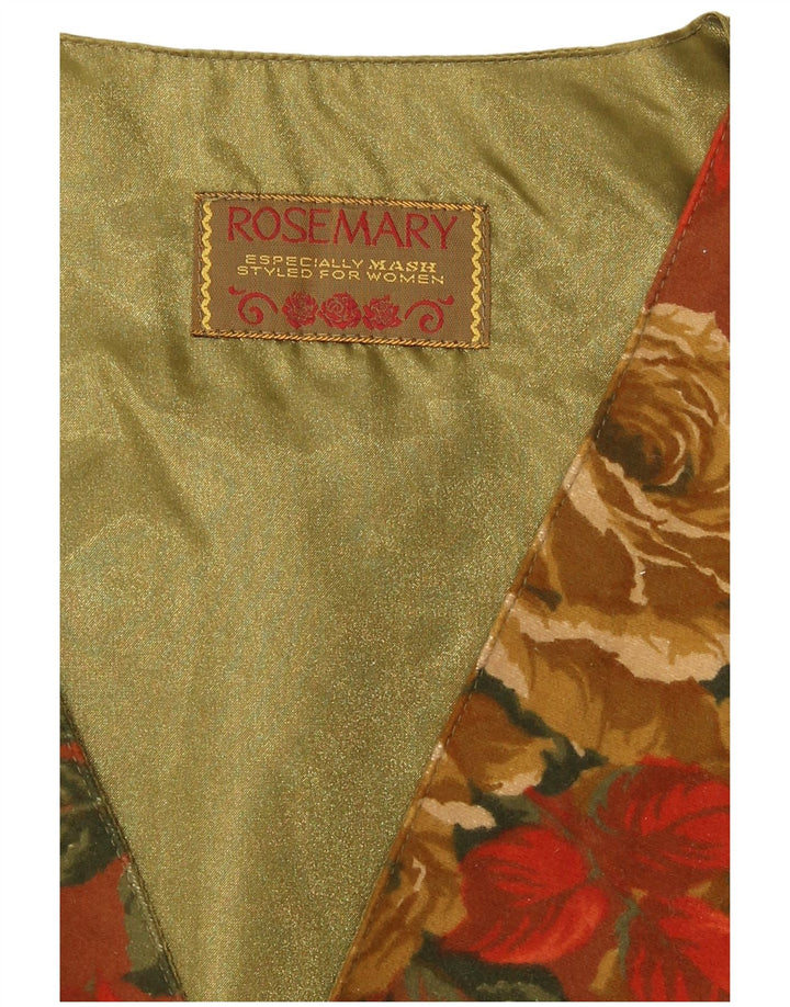 Rosemary Damen Weste UK 12 Mittelrot geblümt