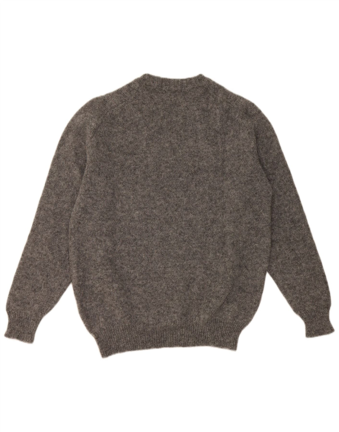 Vintage Herren Pullover mit Rundhalsausschnitt IT 54 XL Graue Schurwolle