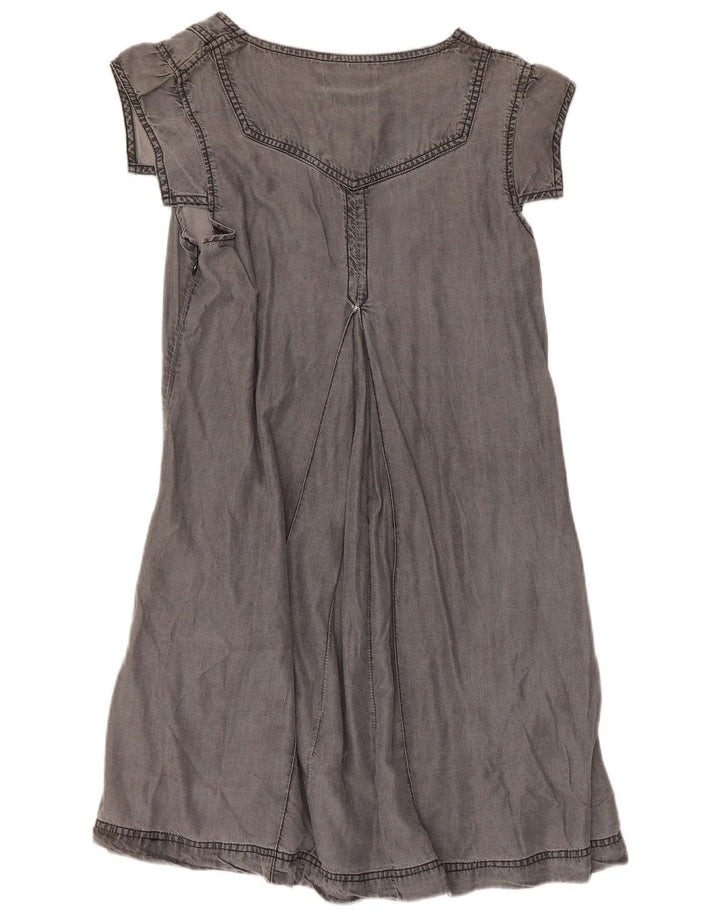 Ted Baker Damen-A-Linien-Kleid, Größe 2, klein, graues Lyocell