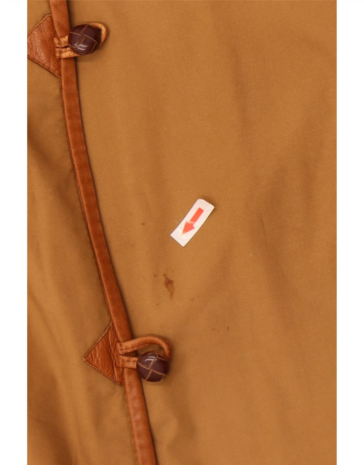 Vintage Damenmantel UK 16 Großer brauner Farbblock