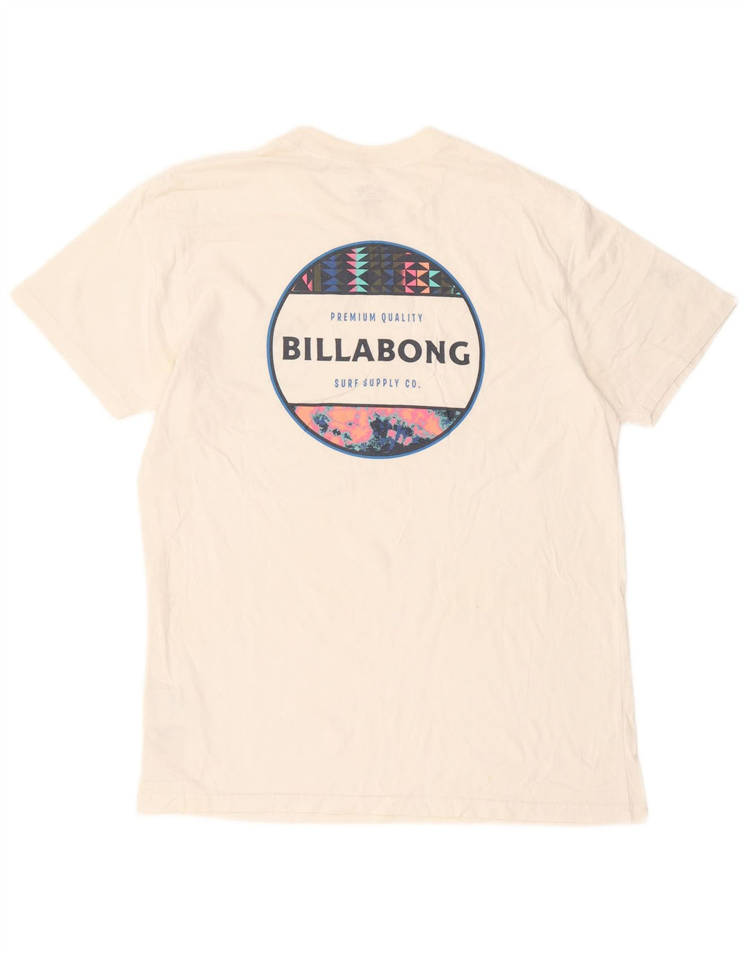 Billabong Herren Grafik-T-Shirt-Oberteil aus mittelweißer Baumwolle