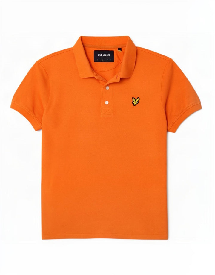 Lyle & Scott Herren-Poloshirt aus mitteloranger Baumwolle
