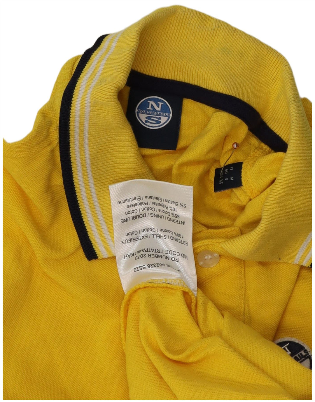 North Sails Herren-Poloshirt, klein, gelbe Baumwolle