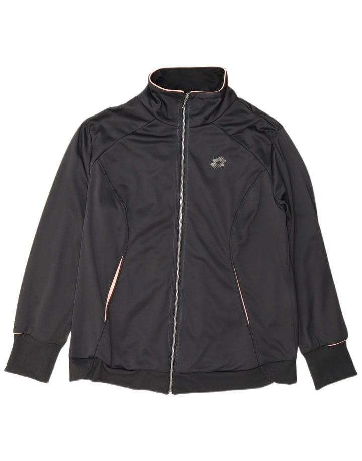 Lotto Damen-Trainingsanzug-Top-Jacke, UK 20 2XL, graues Polyester