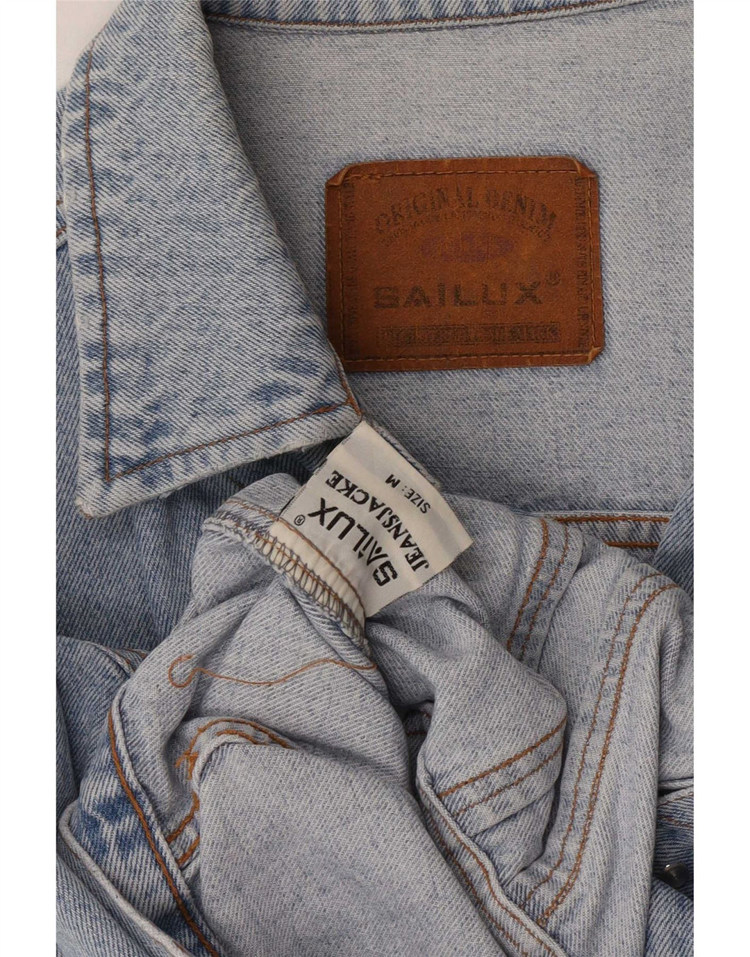 Vintage Damen Crop Jeansjacke UK 14 Mittelblaue Baumwolle