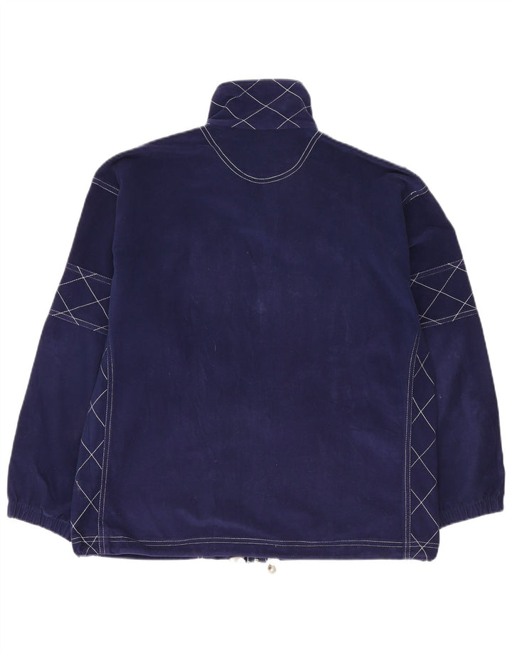 Diadora Herren-Trainingsanzugoberteil mit grafischer Grafik, Größe S, Blau, Polyester