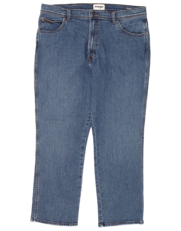 Wrangler Herren Texas Straight Jeans W38 L30 Blaue Baumwolle