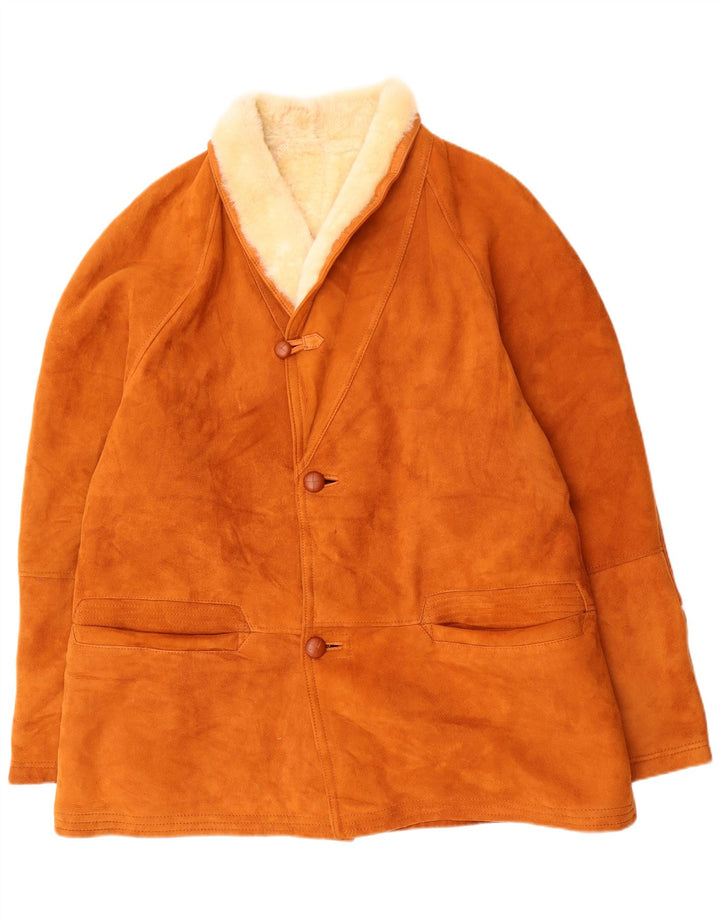 Dibi Herren Shearling Jacke IT 56 3XL Braunes Shearling