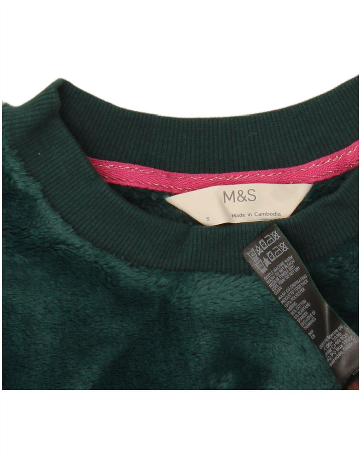 Marks & Spencer Damen-Pullover, übergroßer Crop-Sweatshirt, Gr. 10, Größe S, Grün
