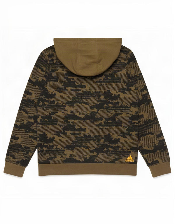Adidas Jungen Graphic Hoodie Pullover 13–14 Jahre Khaki Camouflage Baumwolle