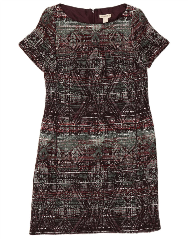 Monsoon Damen-Etuikleid, Gr. 10, klein, mehrfarbig, geometrisch