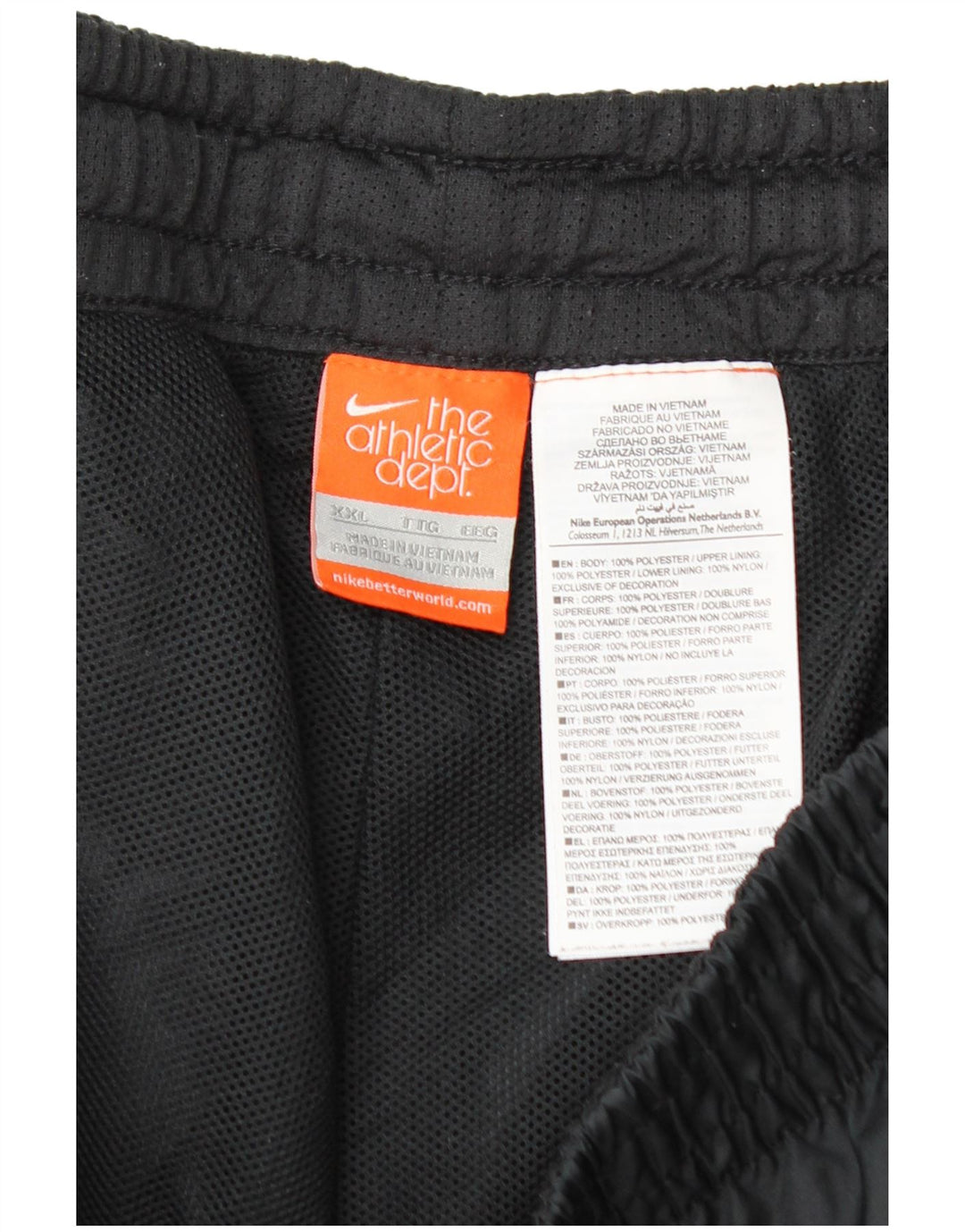 Nike Herren-Trainingshose 2XL, schwarzes Polyester