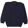 Vintage Herren Rundhalspullover Pullover EU 52 Groß Marineblau Polyacryl