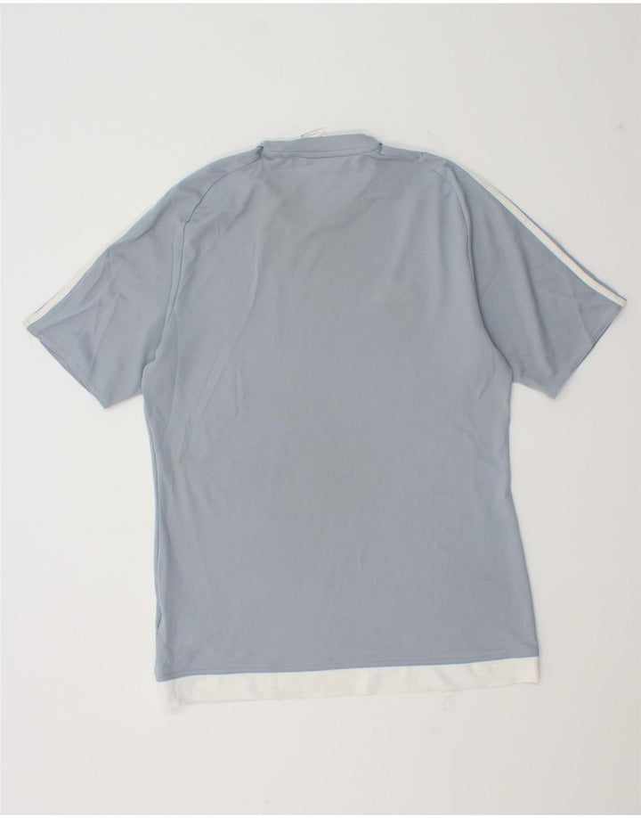 Adidas Herren Climalite T-Shirt Top Mittelblaues Colourblock-Polyester