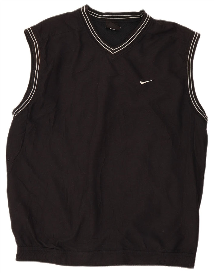 Nike Herren-Trainingsanzug, ärmellos, Pullover, UK 39/41, mittelschwarz, Polyester