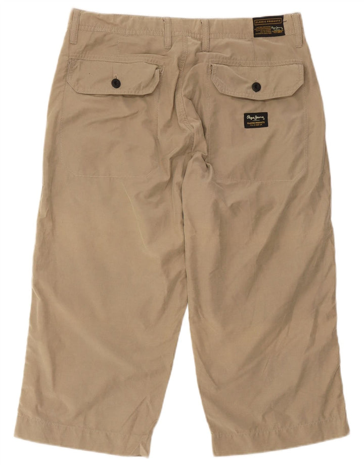 PEPE Jeans Herren Cargo-Bermudashorts W34 Large Beige Baumwolle