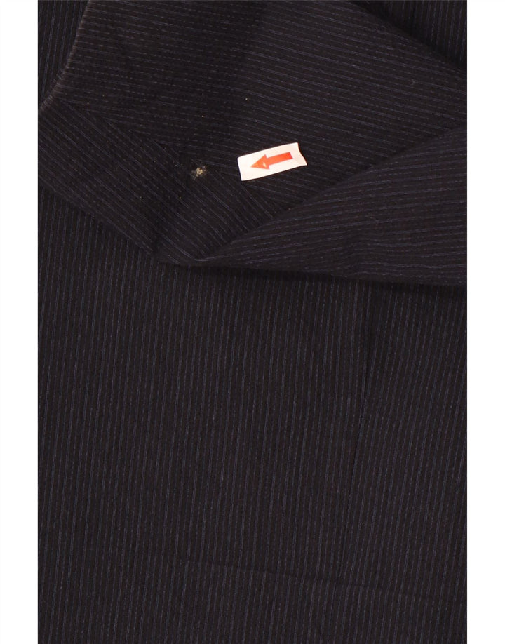 Zara Herren-Blazer mit 2 Knöpfen, Gr. 40, groß, marineblau, Nadelstreifen