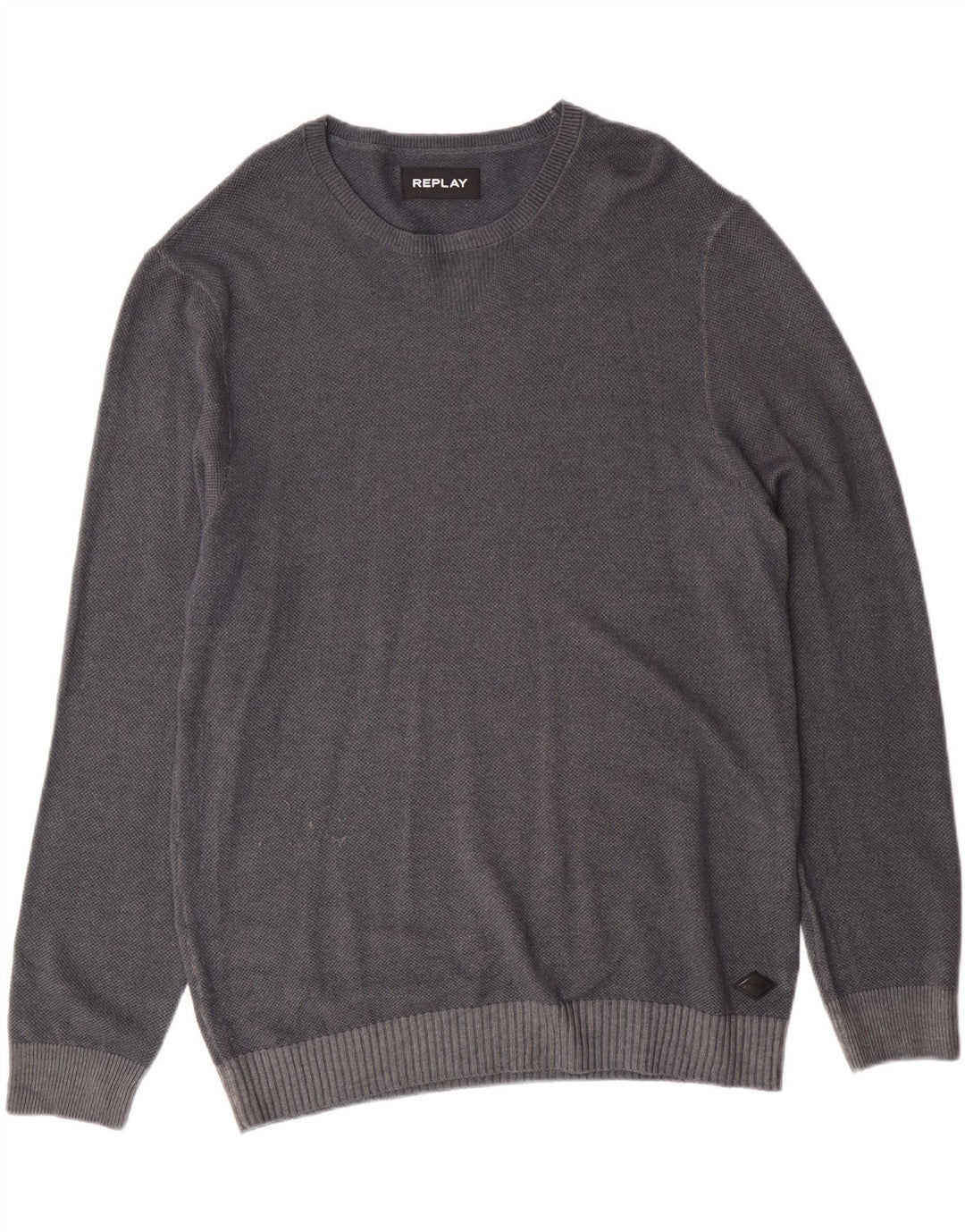 REPLAY Mens Crew Neck Jumper Sweater 2XL Blue Wool