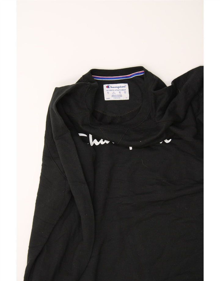 CHAMPION Womens Oversized Graphic Sweatshirt Jumper UK 20 2XL Black Vintage Champion and Second-Hand Champion from Messina Hembry 